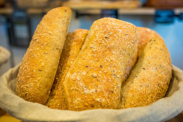 Organic multi grain bread fresh bake
