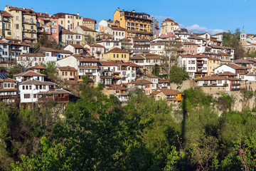 Fototapeta na wymiar Panoramamic view of city of Veliko Tarnovo, Bulgaria