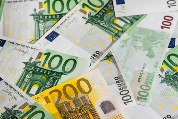 Obraz na płótnie Canvas Euro Money. euro cash background. Euro Money Banknotes