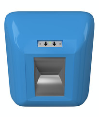 Bus ticket validator machine - 3d renderings
