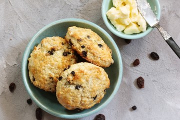 Homemade Irish soda bread biscuits / St . Patrick day food