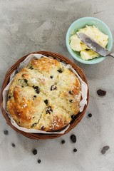 Homemade Irish soda bread biscuits / St . Patrick day food