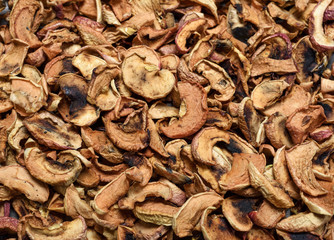 dried apples slices, full frame