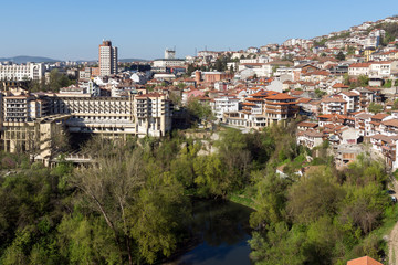 Panoramamic view of city of Veliko Tarnovo, Bulgaria