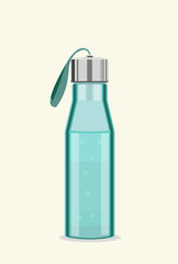 Personal bottle with water.