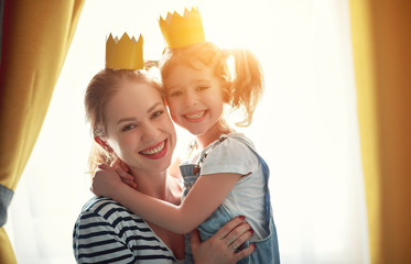 happy mother's day! mother and   daughter in crowns
