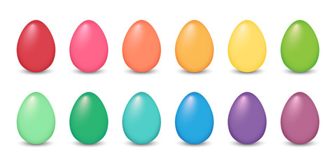 Colorful rainbow Easter eggs in vector format - 195250645