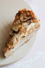  piece of delicious fresh apple pie 