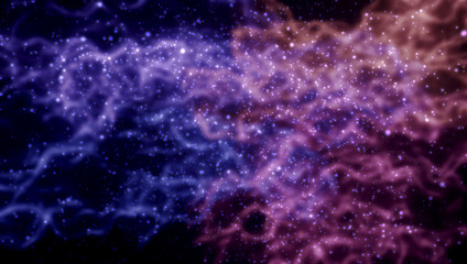 3D desing of a nebula in many colors