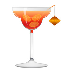 Cocktail with orange slices