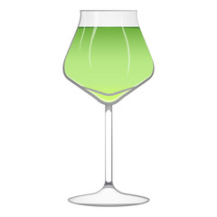 Isolated green cocktail