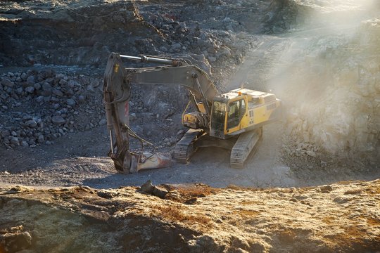 Construction site machinery