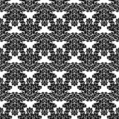 Damask seamless pattern intricate design. Luxury royal ornament, victorian texture for wallpapers, textile, wrapping. Exquisite floral baroque lacy flourish in black and white monochrome colors