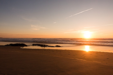 sunset ocean beach - 195257464