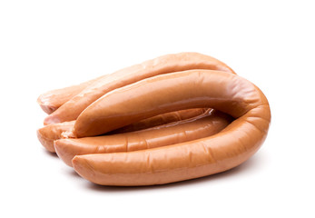 Large Sausage on a White Background