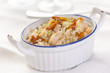 arroz com camarão