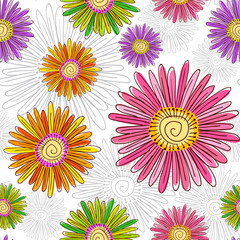 Fototapeta na wymiar flower seamless pattern