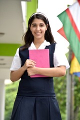 Smiling Female Teen International Student