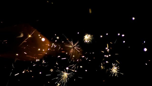 Sparkles And Flames Slow Motion 2000fps