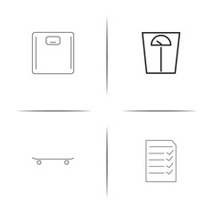 Sport Fitness And Recreation simple linear icon set.Simple outline icons