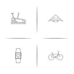 Sport Fitness And Recreation simple linear icon set.Simple outline icons