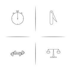 Sport Fitness And Recreation simple linear icon set.Simple outline icons