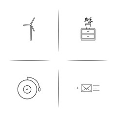 Industry simple linear icon set.Simple outline icons