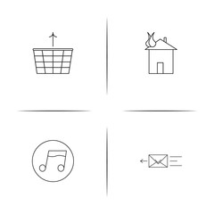 Industry simple linear icon set.Simple outline icons