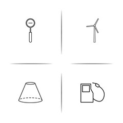 Industry simple linear icon set.Simple outline icons