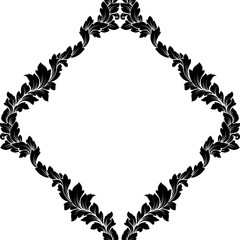 Damask seamless pattern intricate design. Luxury royal ornament, victorian texture for wallpapers, textile, wrapping. Exquisite floral baroque lacy flourish in black and white monochrome colors
