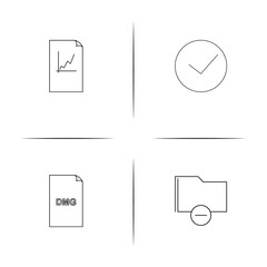 Files And Folders, Sign simple linear icon set.Simple outline icons