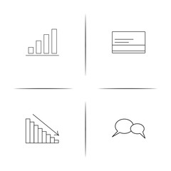 Business simple linear icon set.Simple outline icons