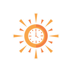 Watch Sun Logo Icon Design