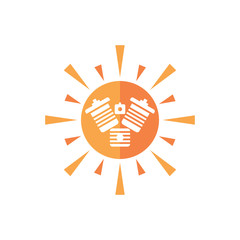 Motor Sun Logo Icon Design