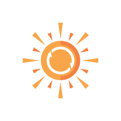 Transfer Sun Logo Icon Design