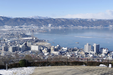 Fototapeta premium 立石公園から諏訪湖 K7C6598