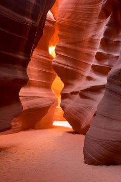 The candle passageway in a slot canyon