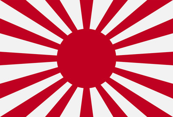Rising Sun Flag of Japan vector eps10 - obrazy, fototapety, plakaty