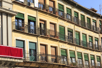 Fototapeta na wymiar Facades in the town of Segovia in Spain