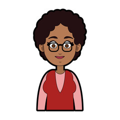 Old woman smiling cartoon vector illustration graphic design