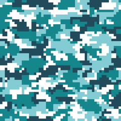 Digital camouflage background. Seamless pattern.Vector. 迷彩パターン