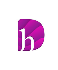 initial letter logo letter d with negative space