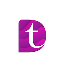 initial letter logo letter d with negative space