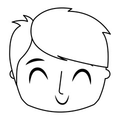 smiling happy face boy male young character