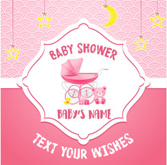 Baby shower invitation card template