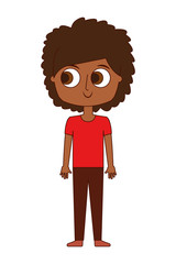 cartoon little boy is standing character