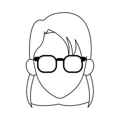 Faceless woman with glasses icon vector illustration graphic design