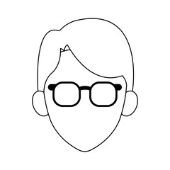 Man faceless with glasses icon vector illustration graphic design