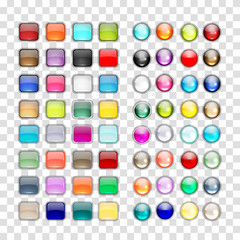 Set of glossy button icons for your design