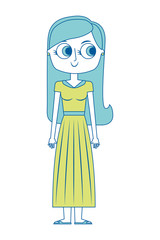 cartoon beauty mother standing character